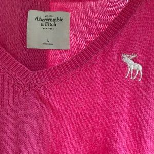 Abercrombie and Fitch classic Barbie Pink Sweater, L, A&F